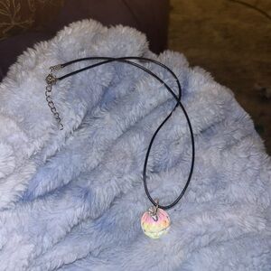 Elegant Iridescent Pendant Necklace